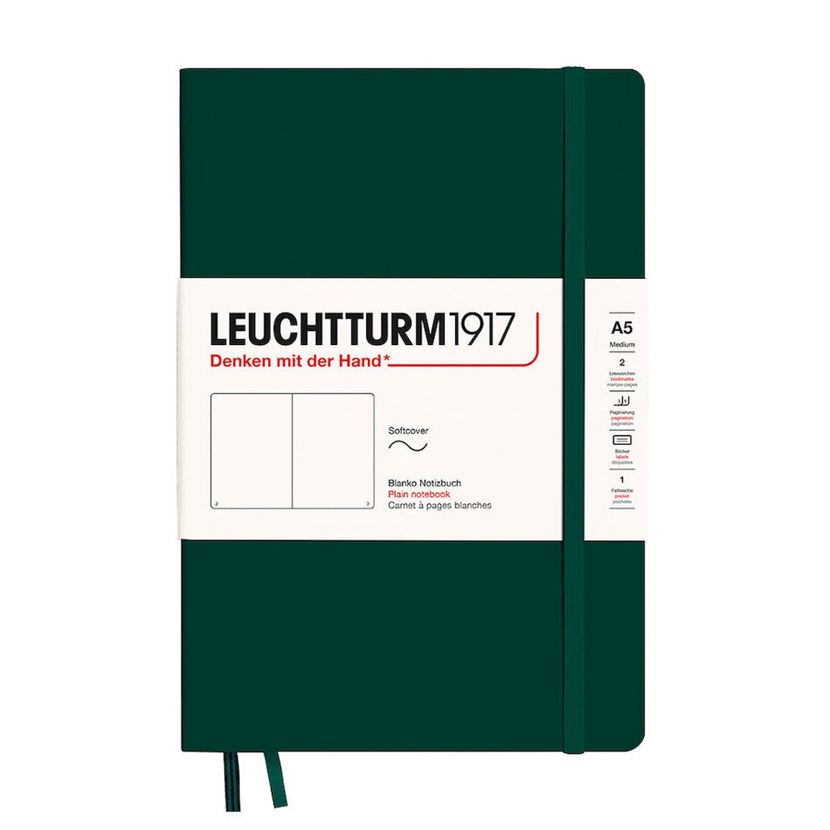LEUCHTTURM1917 Softcover Notebook Medium Forest Green