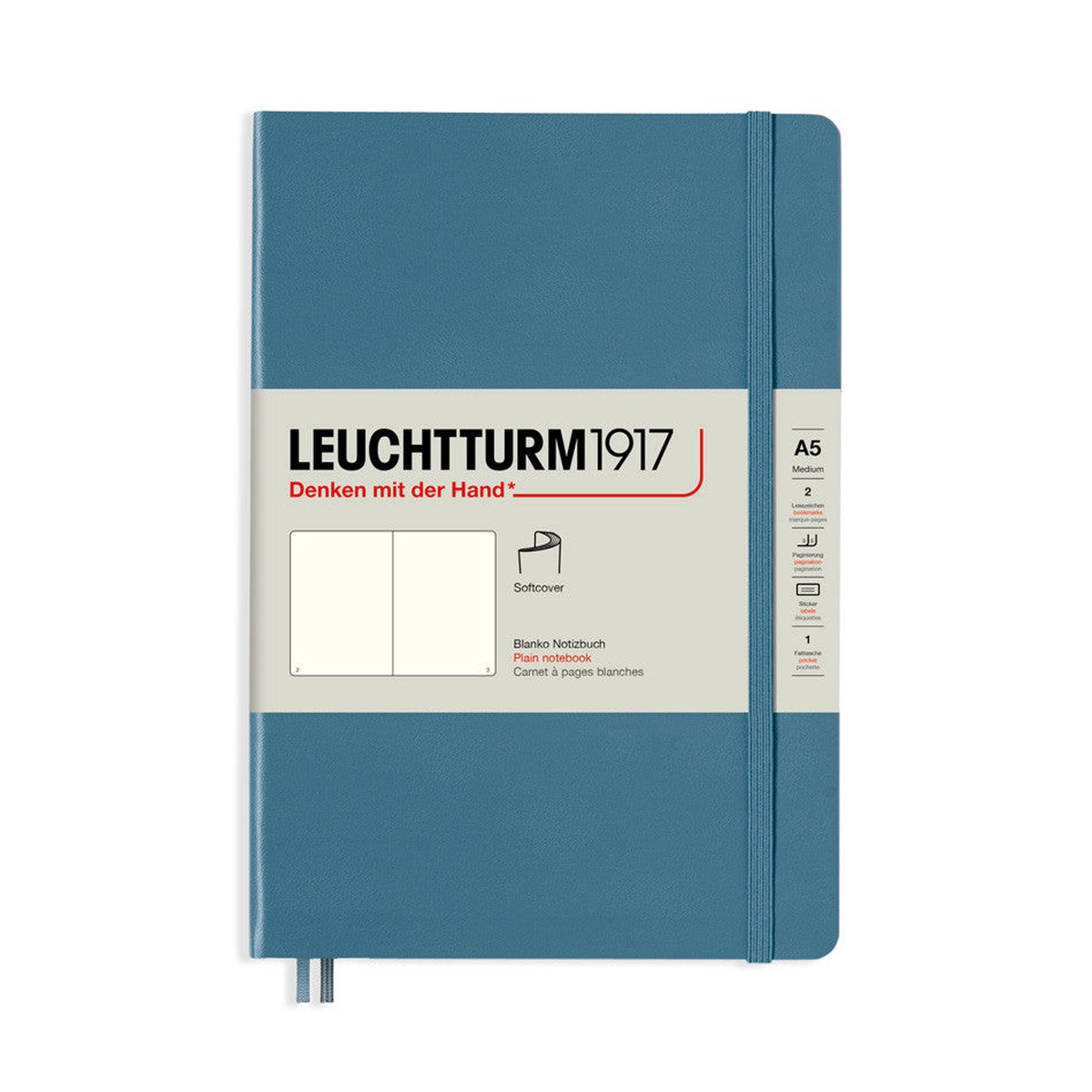 LEUCHTTURM1917 Softcover Medium Notebook Stone Blue