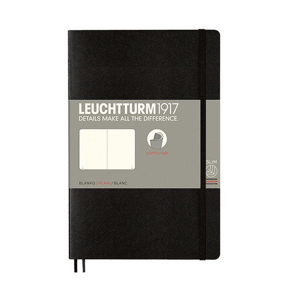 LEUCHTTURM1917 Softcover Notebook B6+ Black
