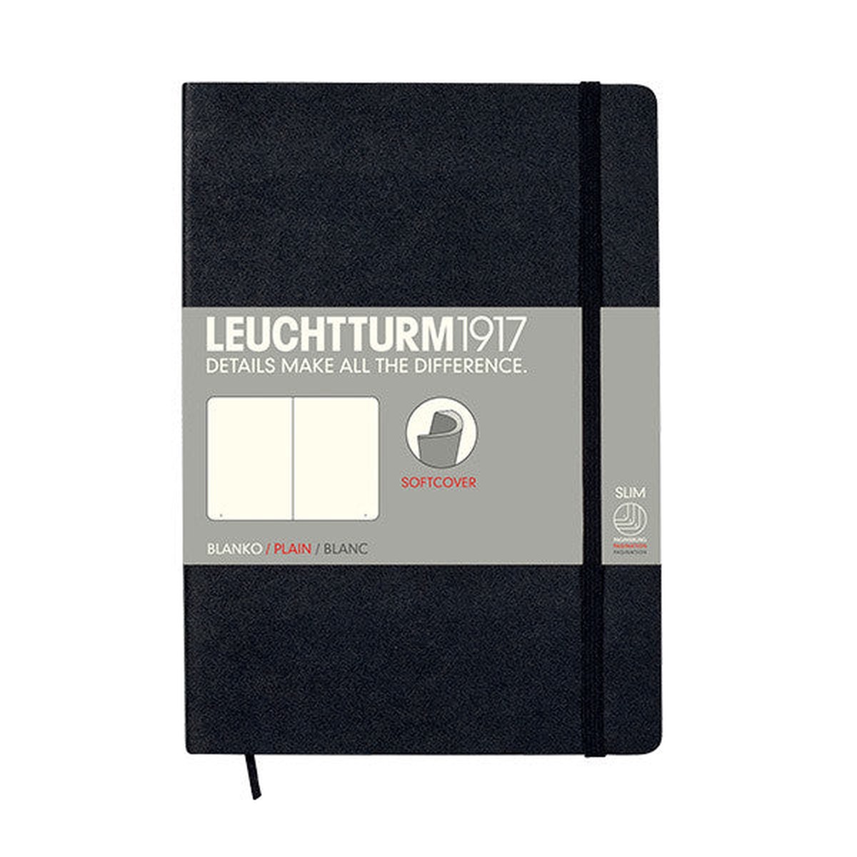 LEUCHTTURM1917 Softcover Notebook Medium Black