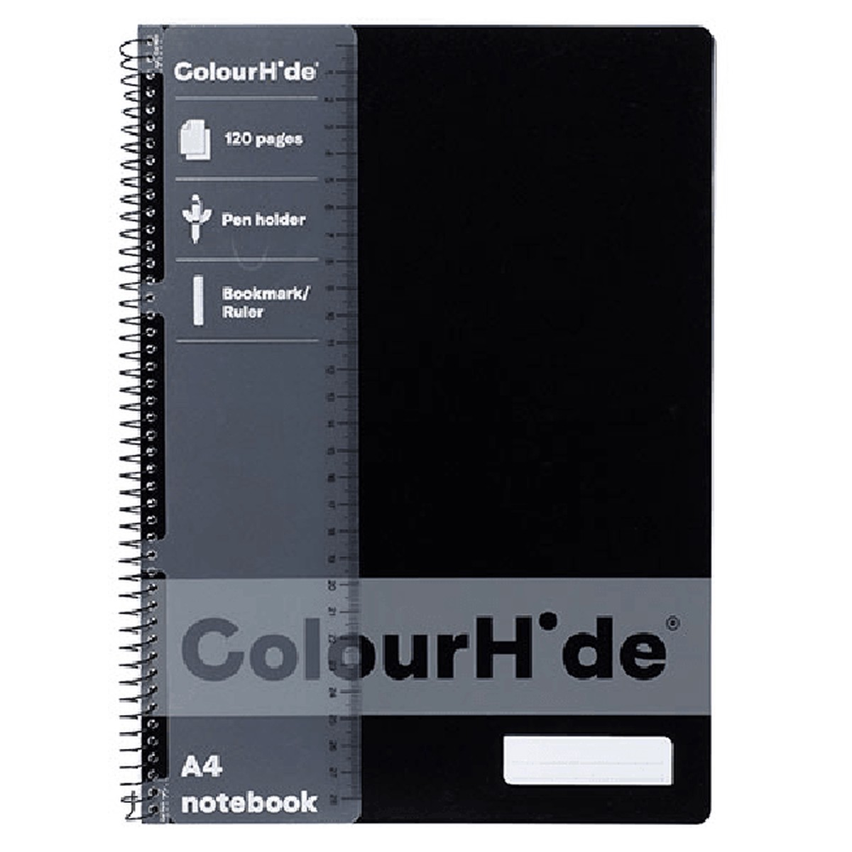 Colourhide Notebook 120 Page A4 Black