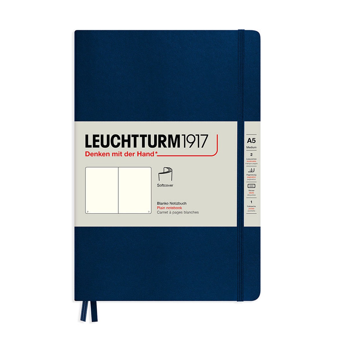 LEUCHTTURM1917 Softcover Notebook Medium Navy