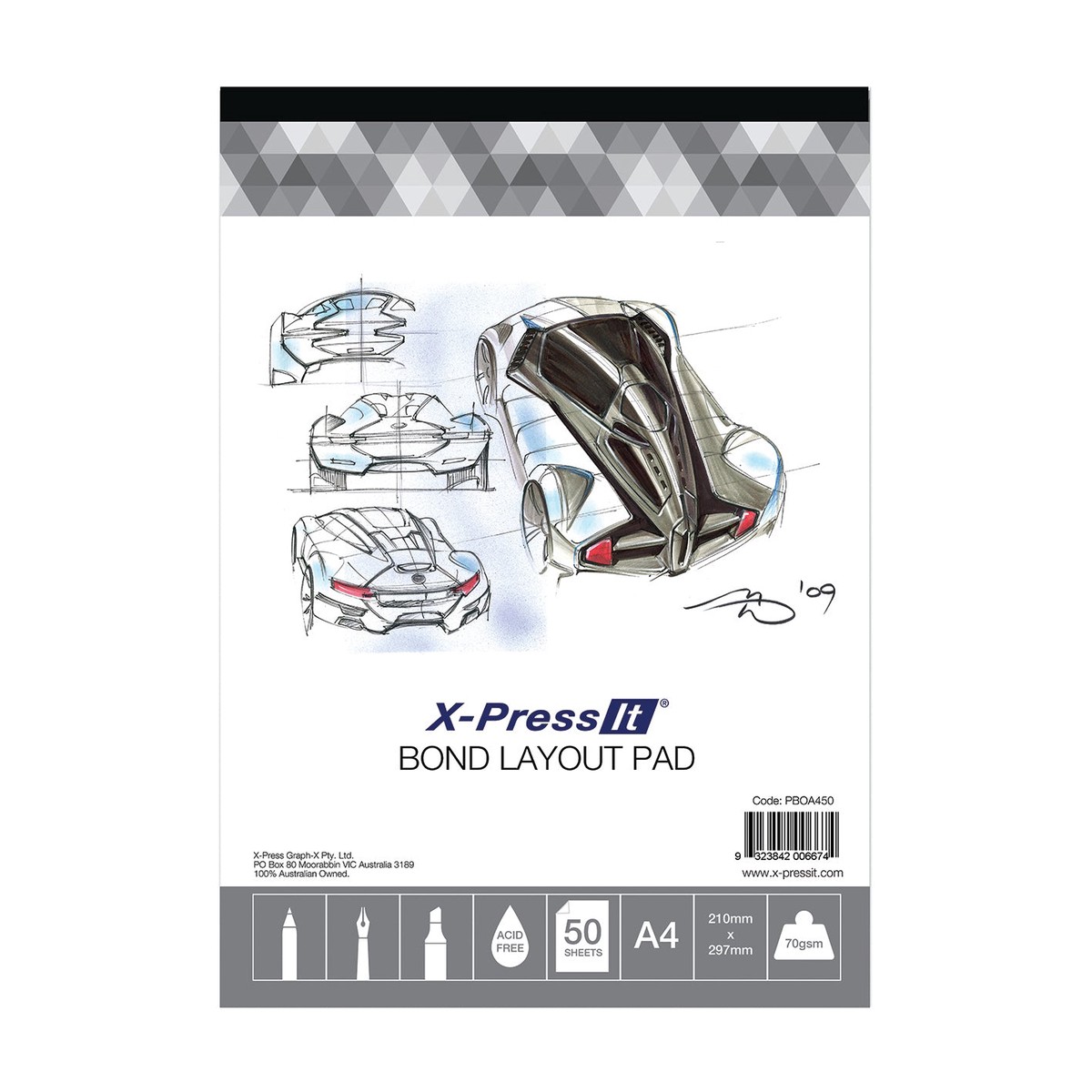 X-Press It Pad Bond A4 50 Sheet