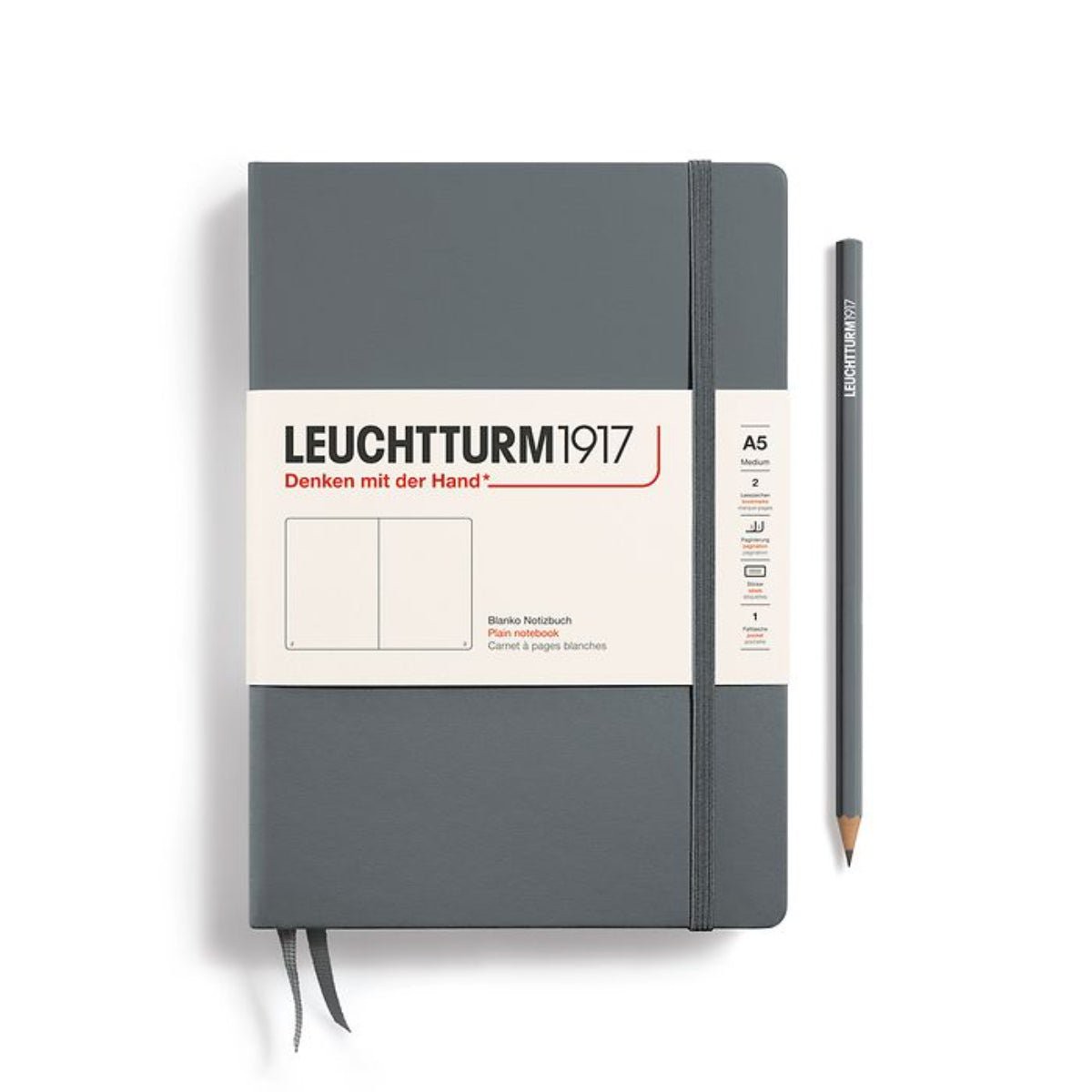 Leuchtturm 1917 Hardcover Notebook – A5 – Plain