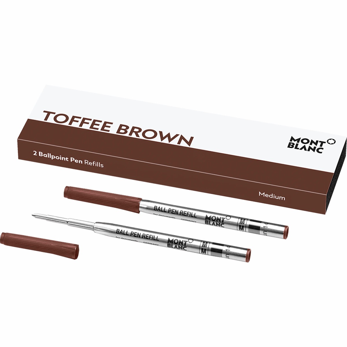 Montblanc Ballpoint Refill – Medium – Toffee Brown – 2 per pack