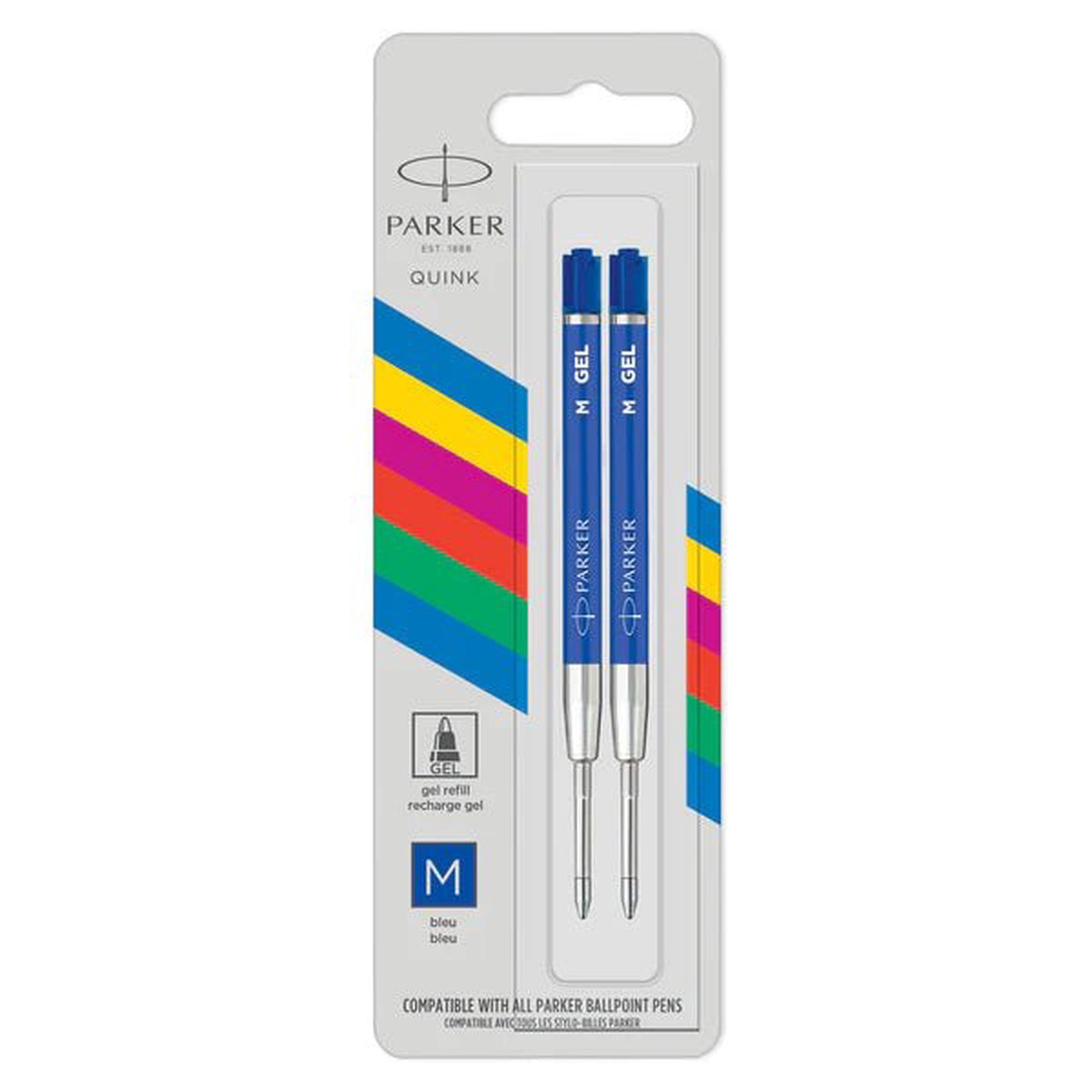 Parker Gel Ballpoint Refills – Blue – Medium (2 per pack)