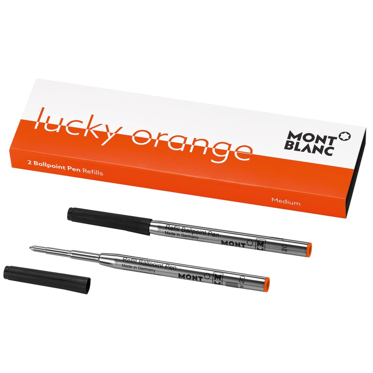 Montblanc Ballpoint Refill – Lucky Orange – Medium – 2 pack
