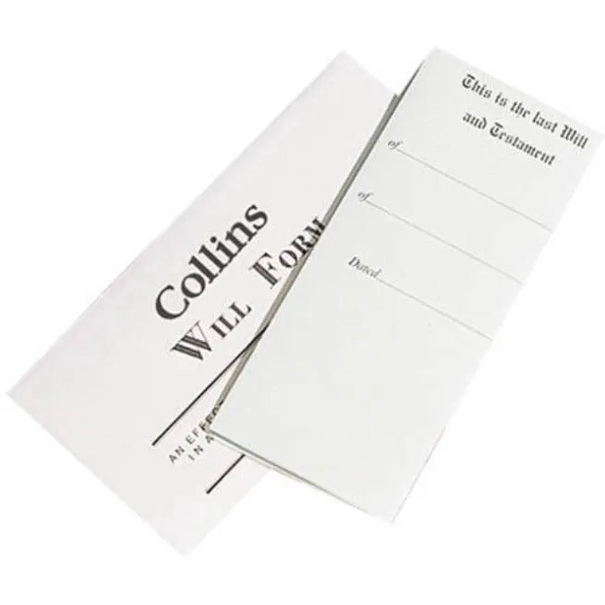 Collins DIY Will Forms Envelope Instructions Included White