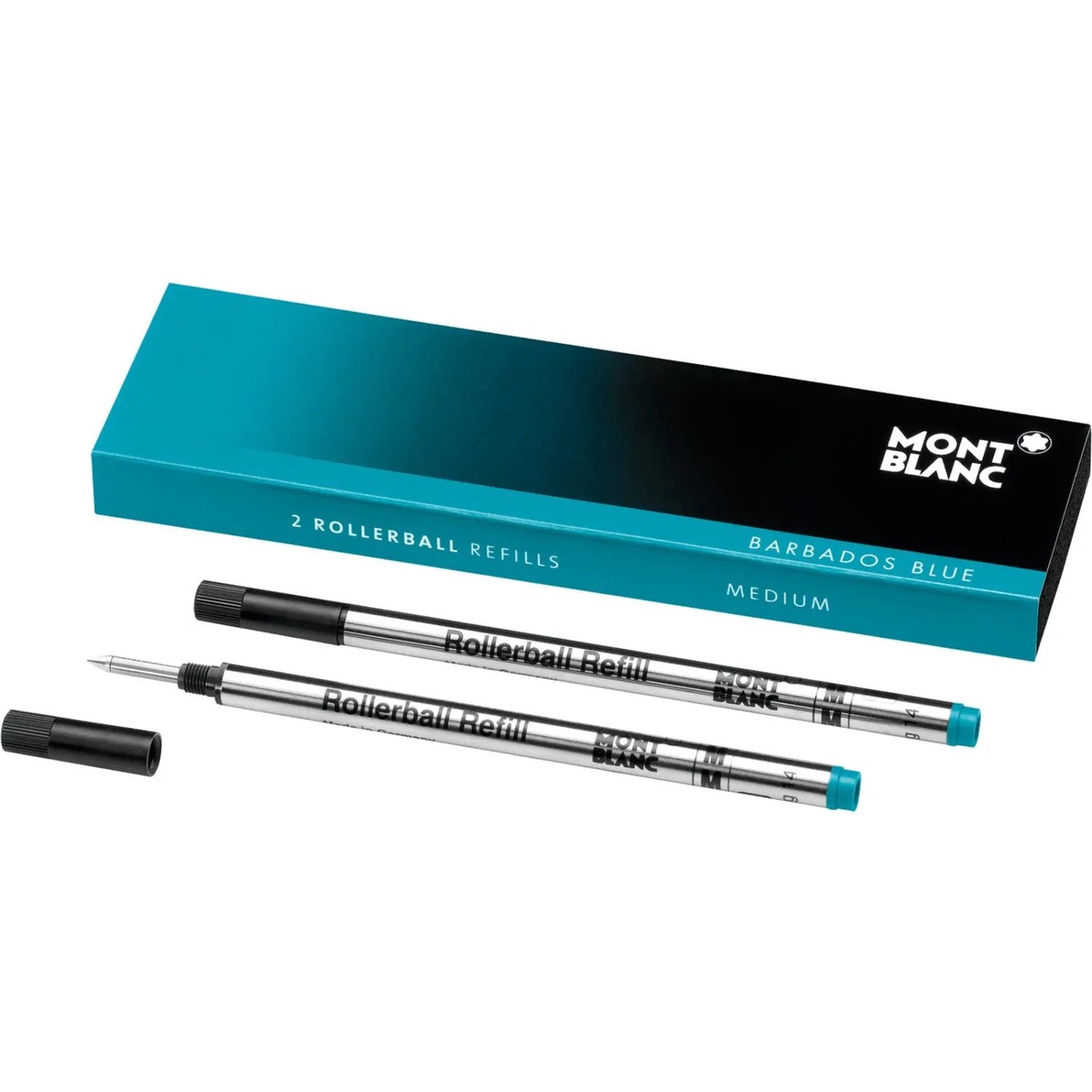 Montblanc Rollerball Refill – Barbados Blue – Medium (2 Per Pack)