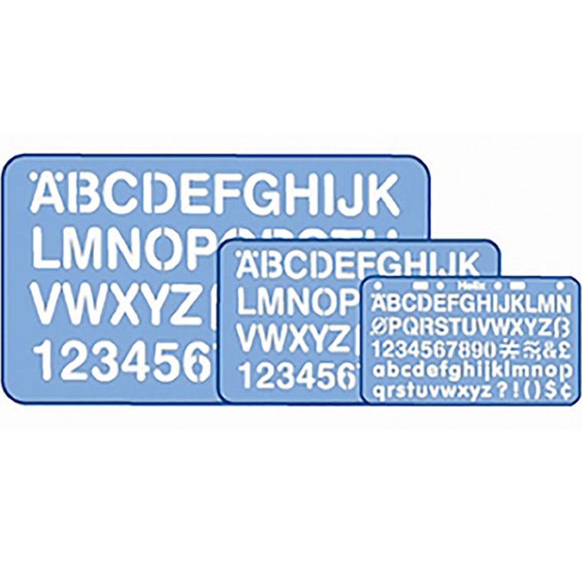 Helix Stencil Set Pack 3 Letters Numbers