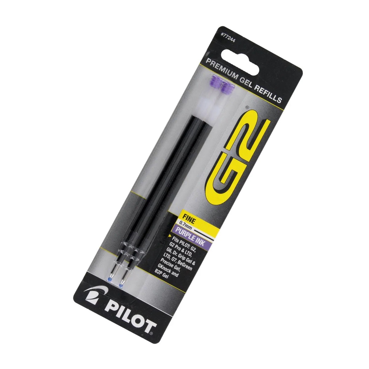 Pilot G2 0.7mm 2 pack Purple Refill