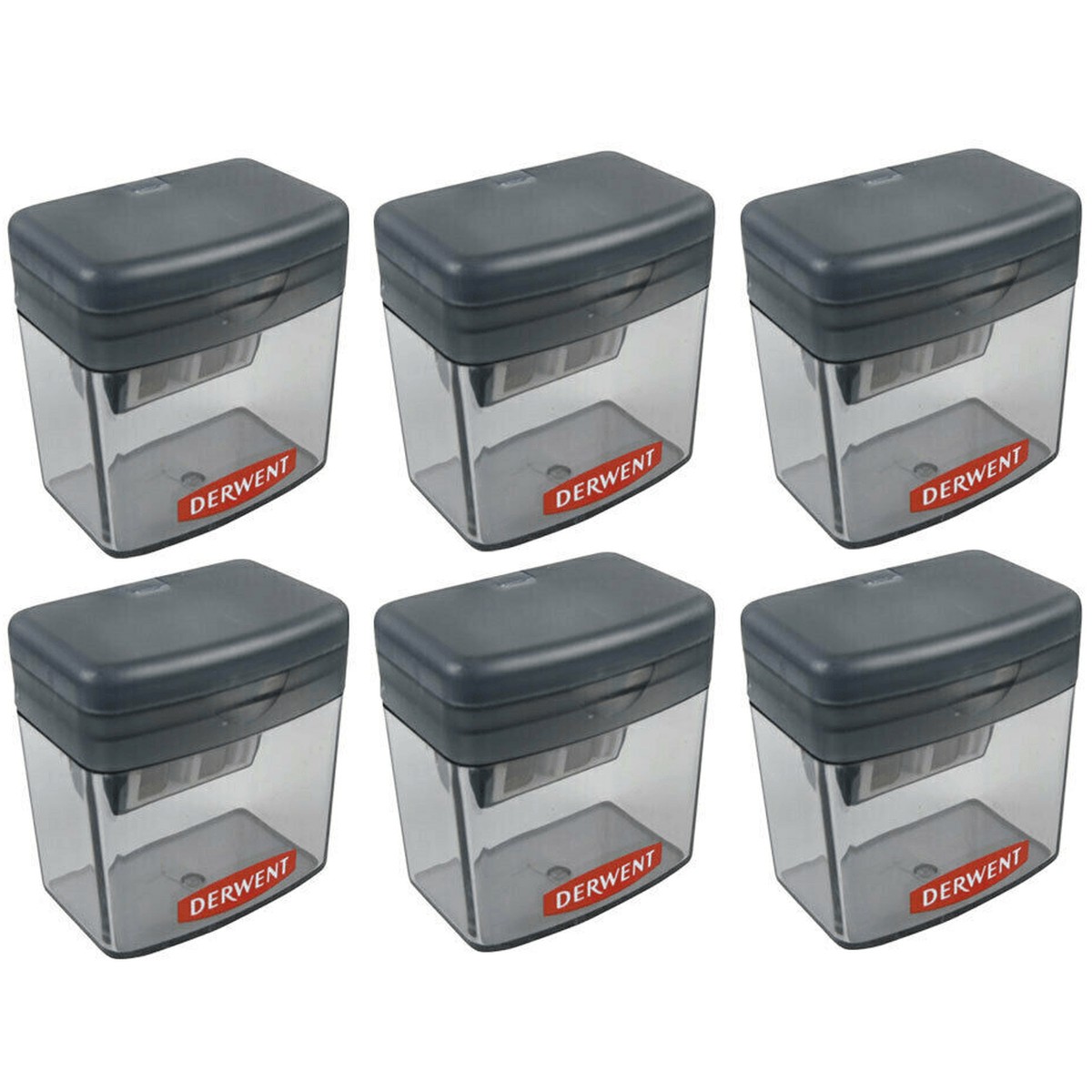 6x Derwent Pencil Sharpener 2 Hole