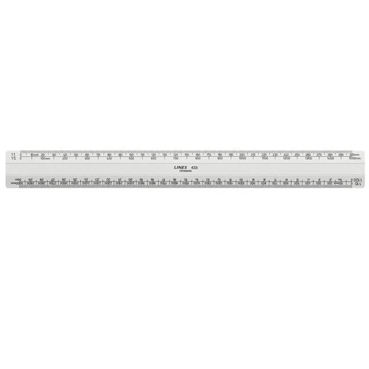 Linex 433 Flat Scale Ruler 300mm