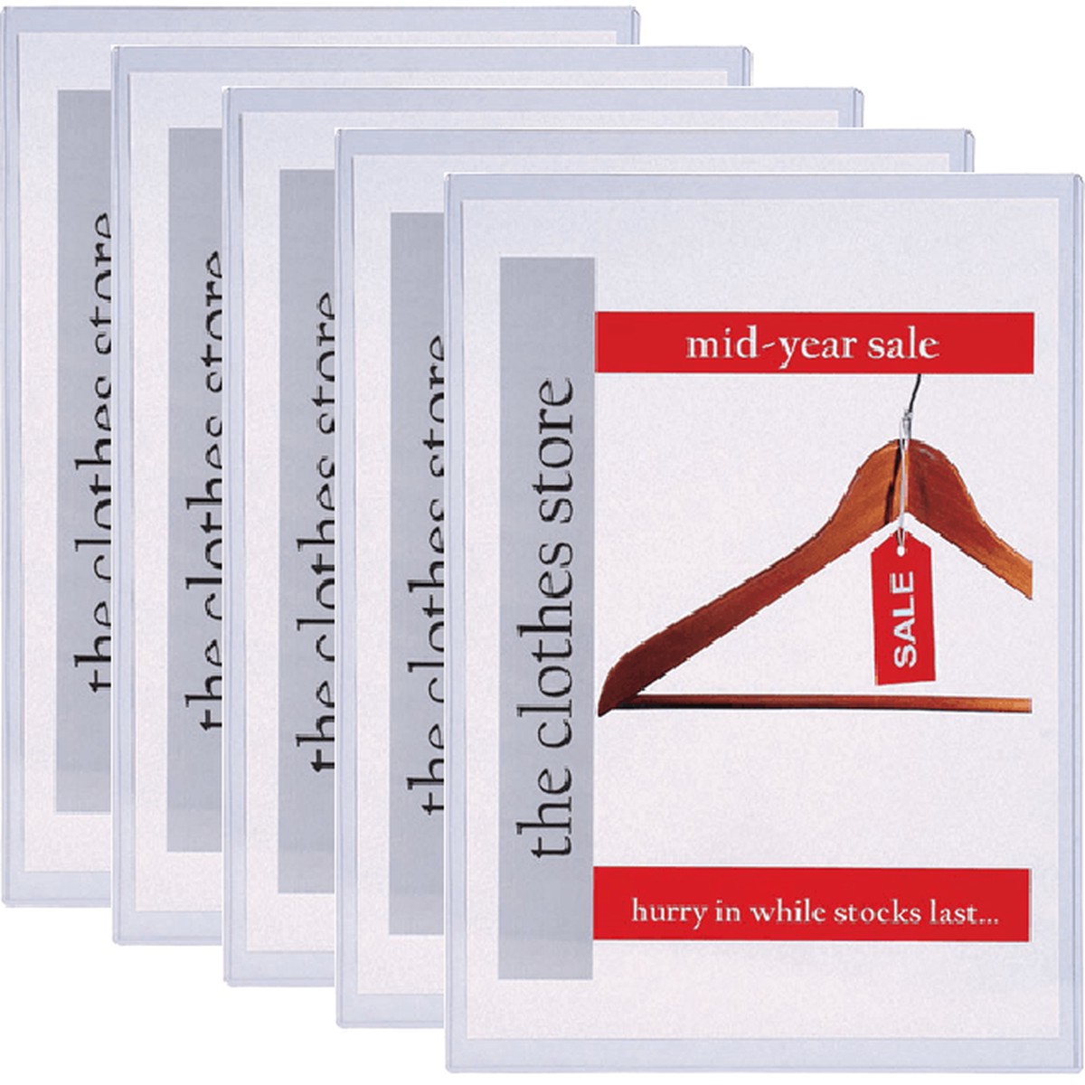 Marbig Document Protector PVC Heavy Duty A3 Clear Pack 5