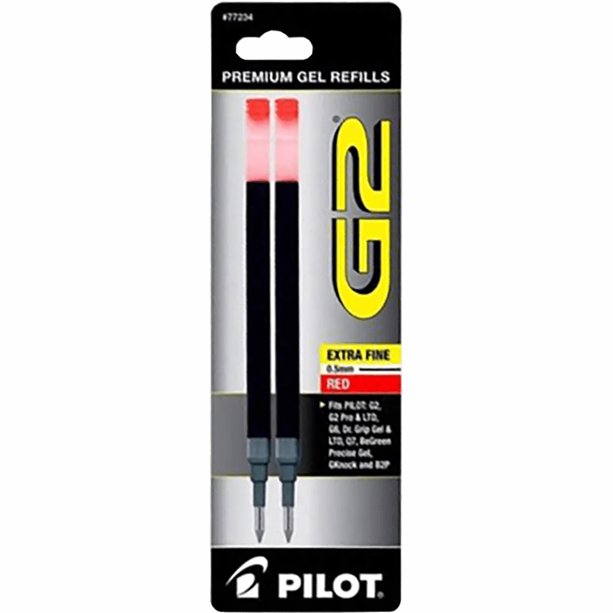 Pilot G2 0.5mm 2 pack Red Refill