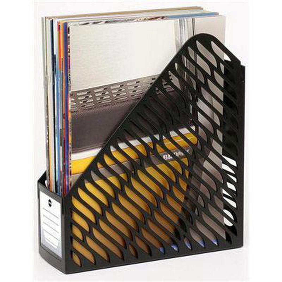 Marbig Magazine Rack 1 Section Black Pack 2