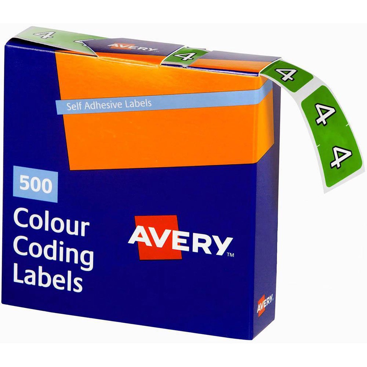 Avery 43244 Label Side Tab Year Code 4 2538mm Light Green Pack 500