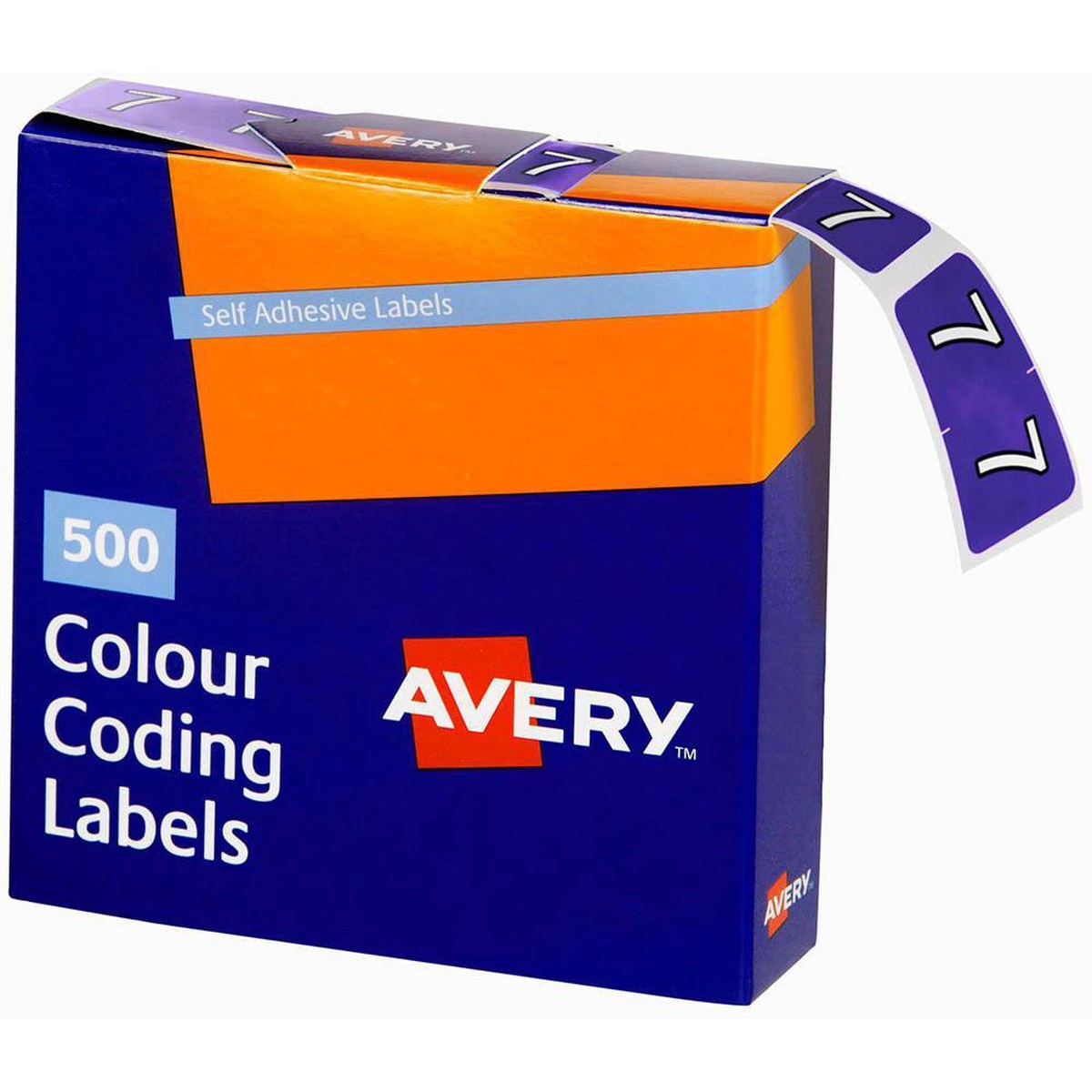 Avery 43247 Label Side Tab Year Code 7 2538mm Purple Pack 500