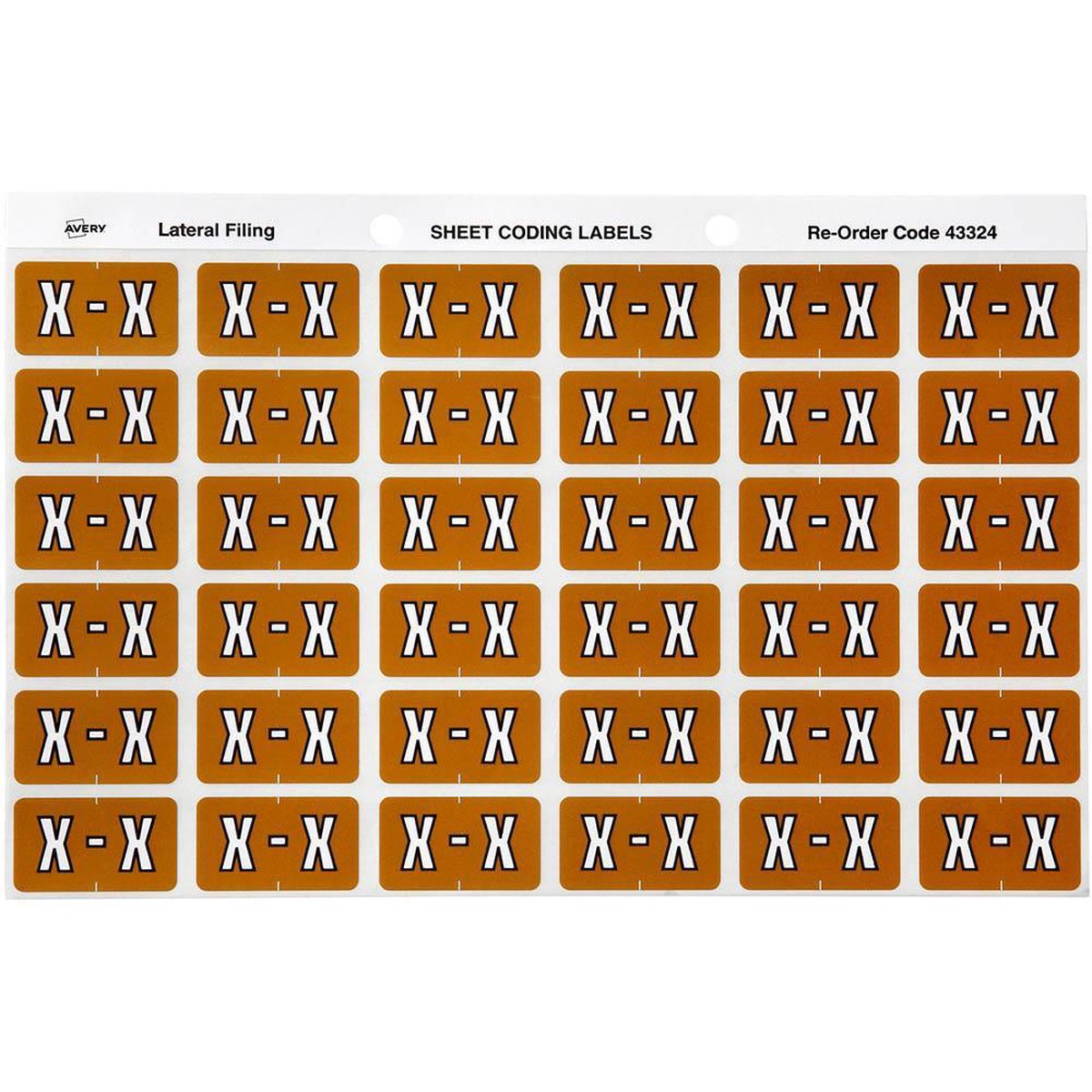 Avery 43324 Label Side Tab X Colour Code 25 X 38Mm Mustard Pack 180