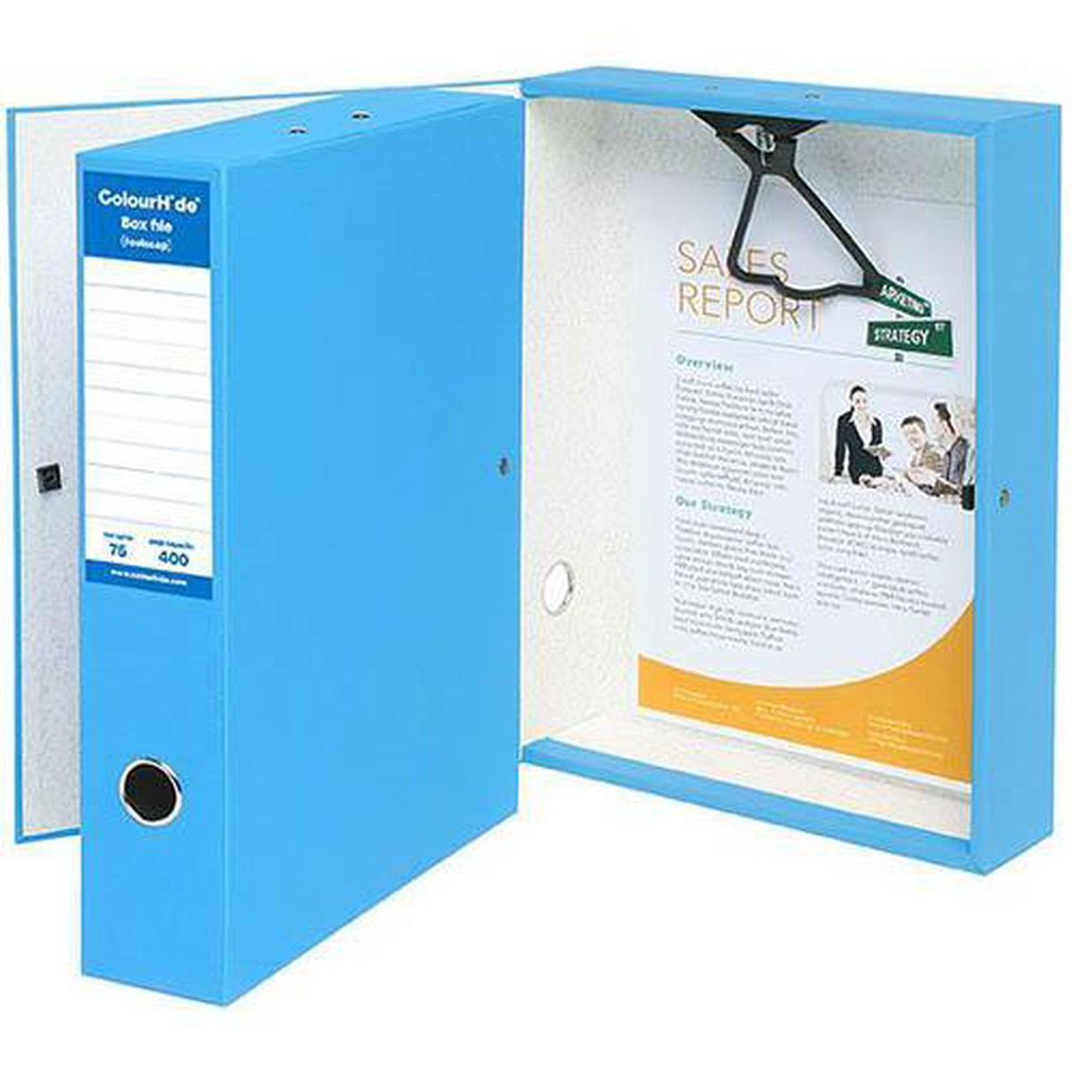 Colourhide Box File Foolscap Blue