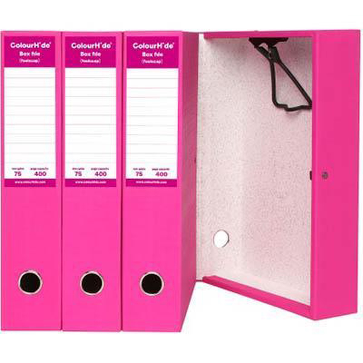Colourhide Box File Foolscap Pink