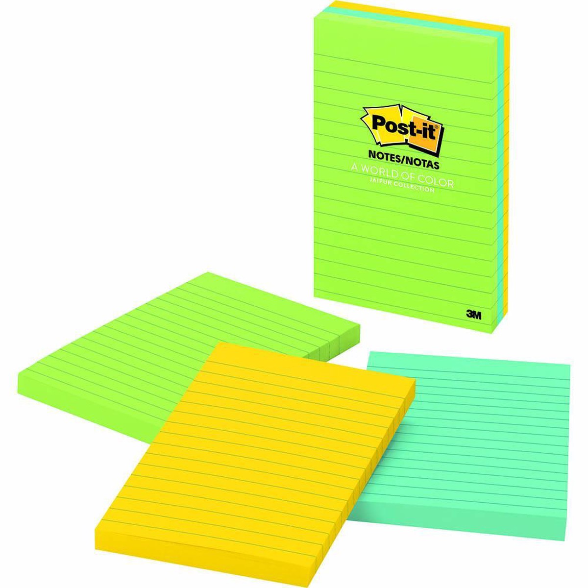 Post-It 660-3Au Lined Notes 101 X 152Mm Jaipur Pack 3