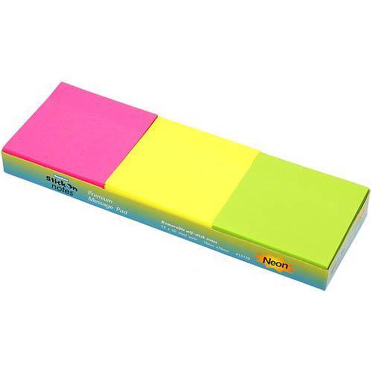 Stick On Notes 50 Sheets 76 X 76Mm Neon Assorted Pack 12