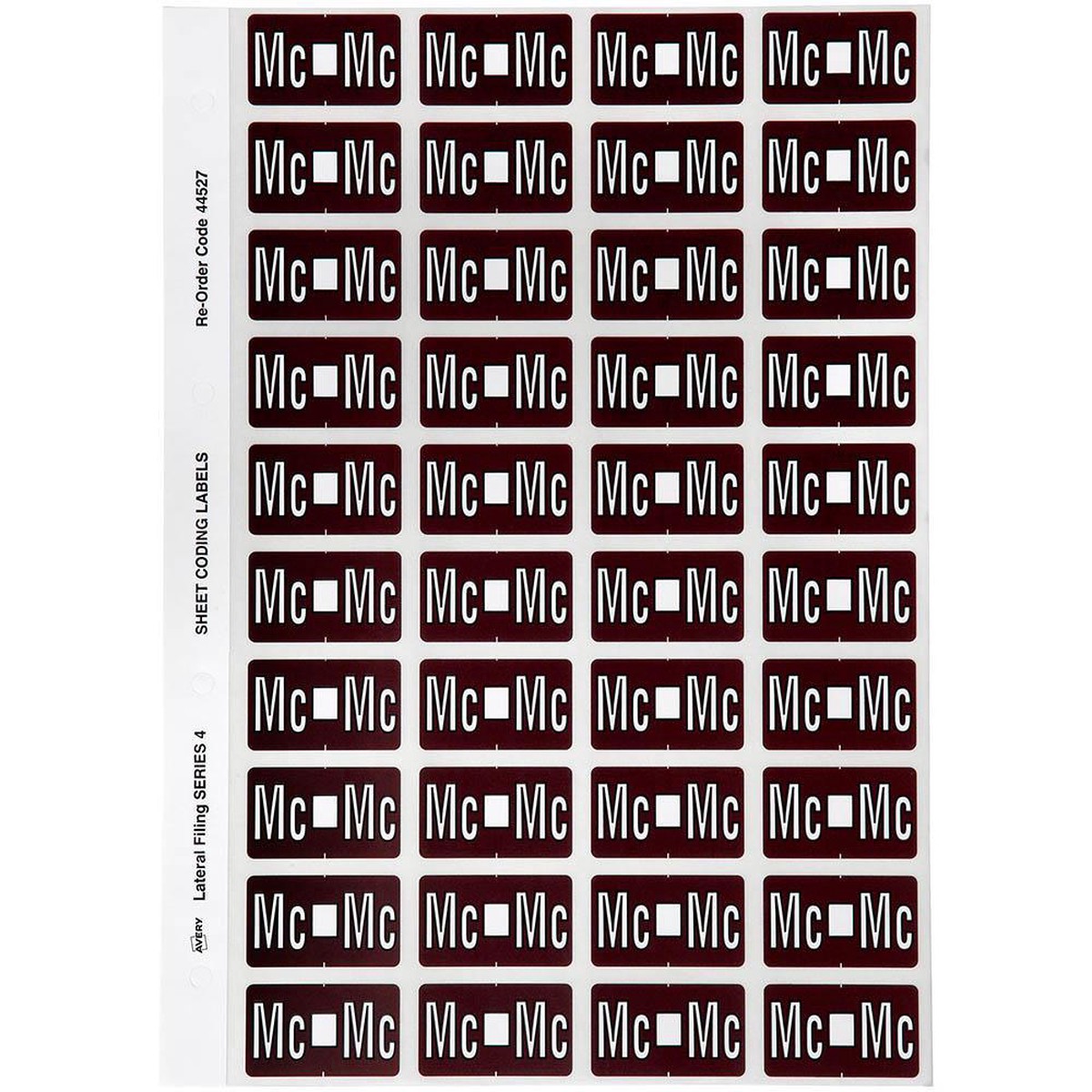 Avery 44527 Label Side Tab Mc Colour Code 25x42mm Brown Pack 240