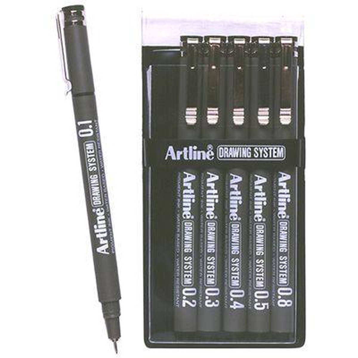Artline Technical Drawing System Complete Set Black Wallet 6