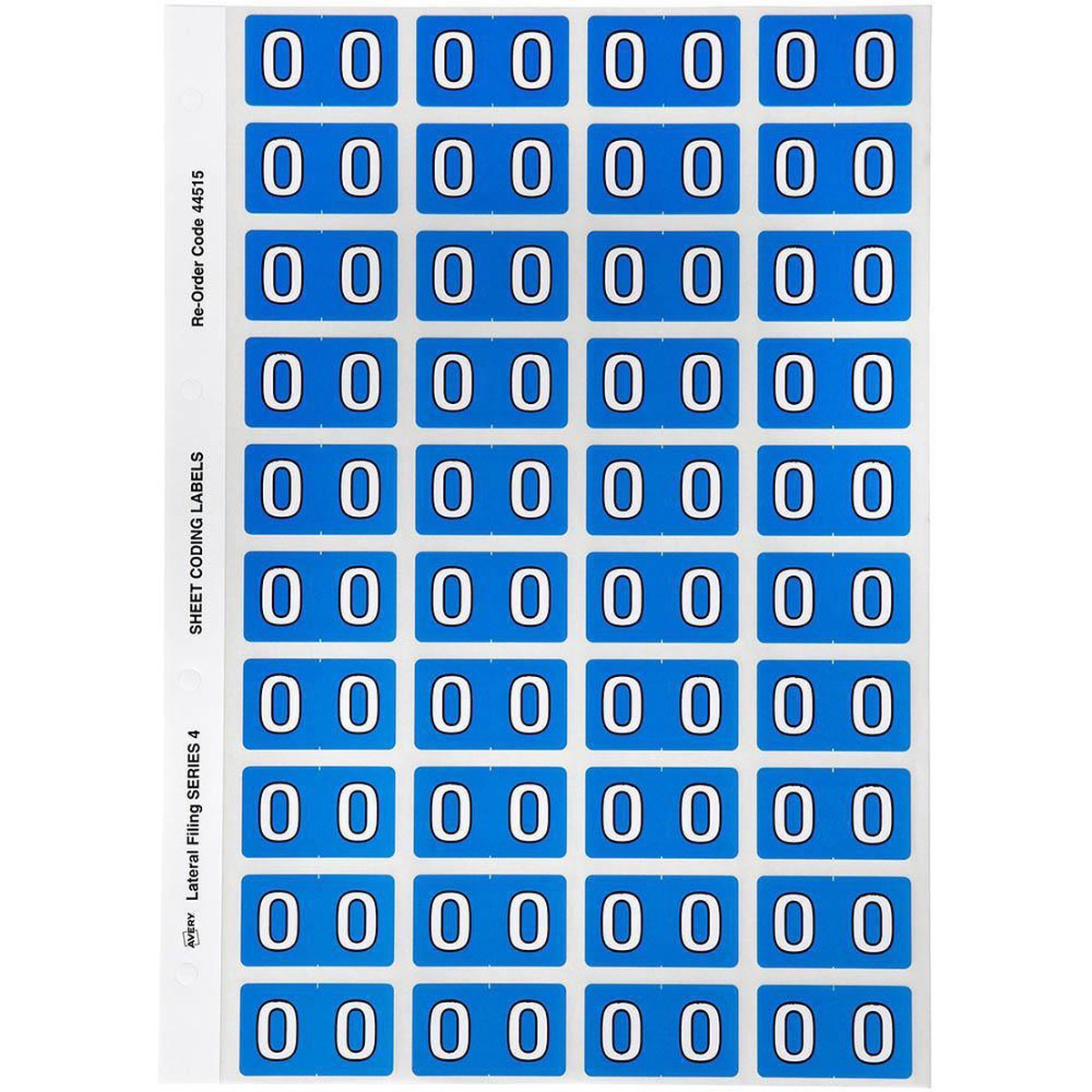 Avery 44515 Label Side Tab O Colour Code 25x42mm Blue Pack 240