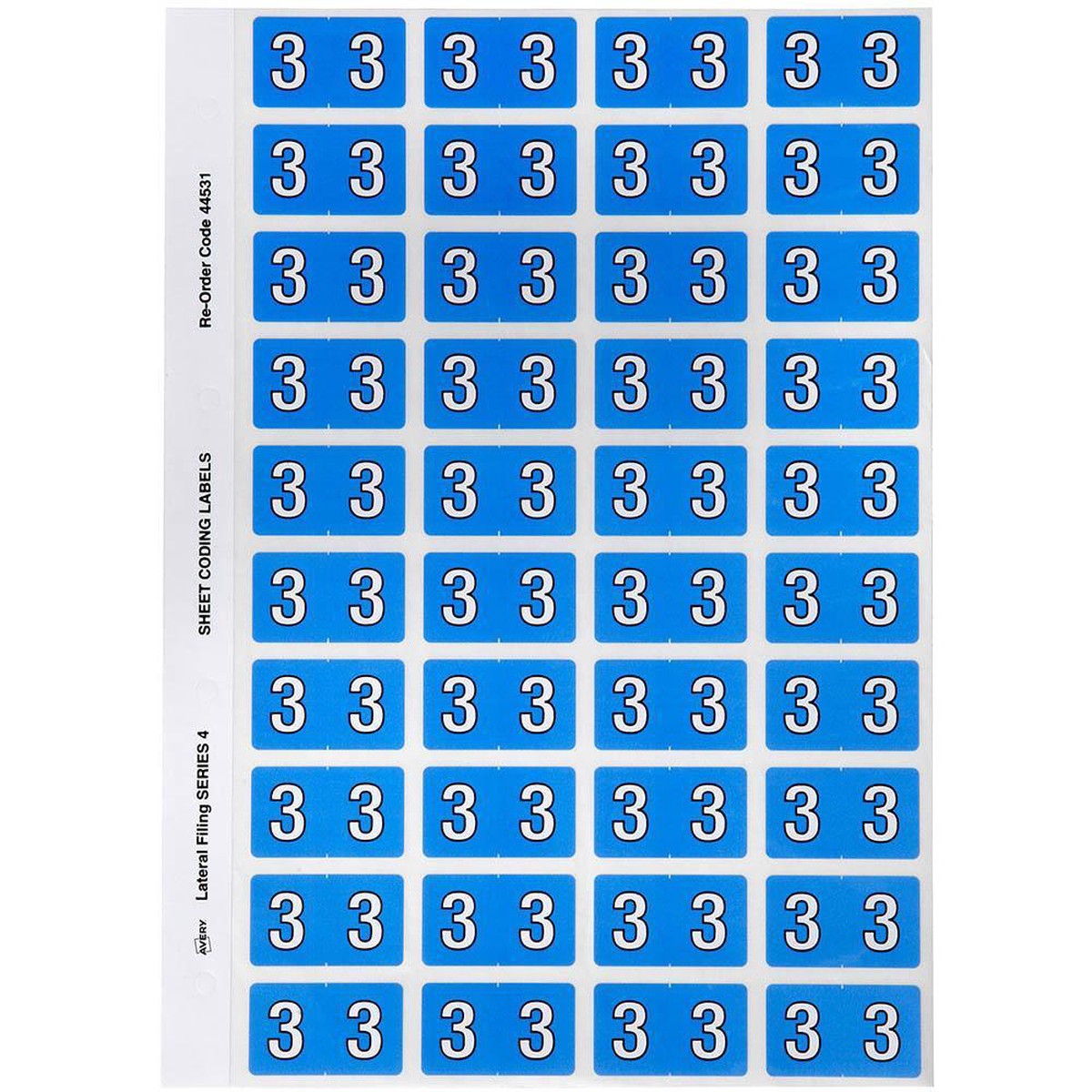 Avery 44531 Label Side Tab Year Code 3 25x42mm Blue Pack 240