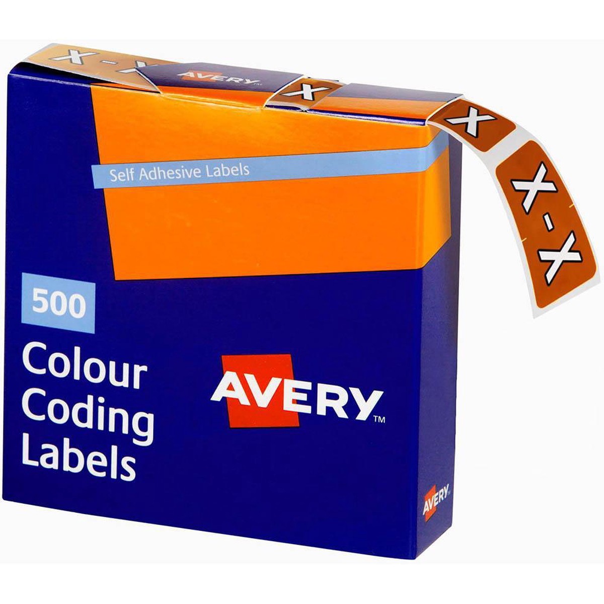 Avery 43224 Label Side TabColour Code 2538mm Mustard Pack 500