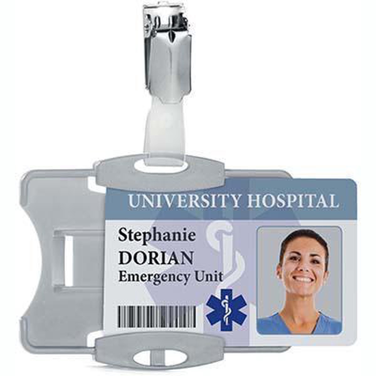 Durable Bact-O-Clean Id Security Pass Holder Grey Box 25