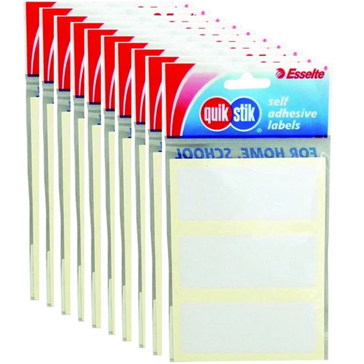 Quikstik Rectangular Labels 29x76mm White Pack 21 10 Packs