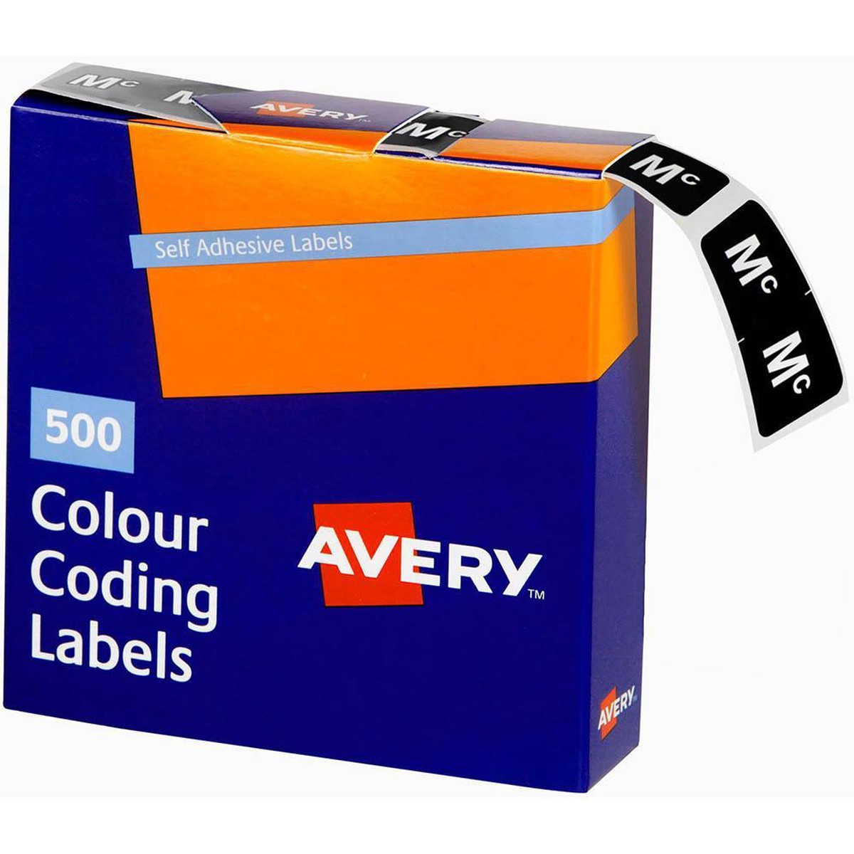 Avery 43227 Label Side Tab Mc Colour Code 2538mm White Pack 500