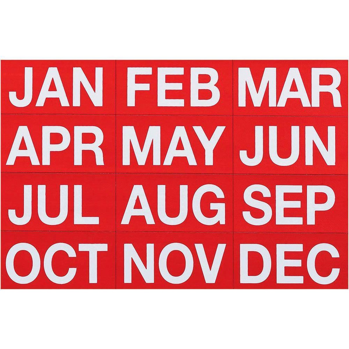 Quartet Magnetic Months Red Pack 12