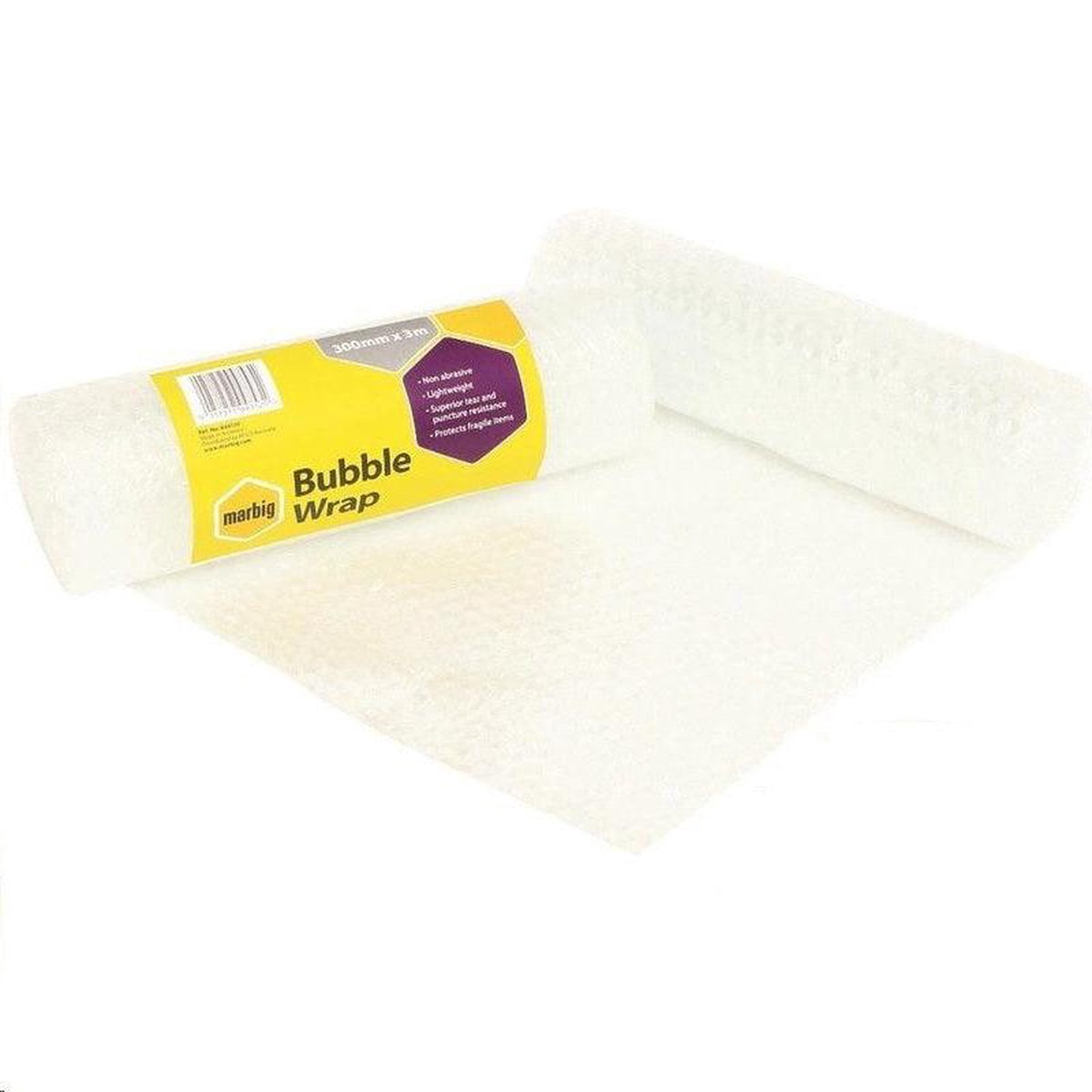 4 Rolls Marbig Bubble Wrap 300mm x 3m Clear