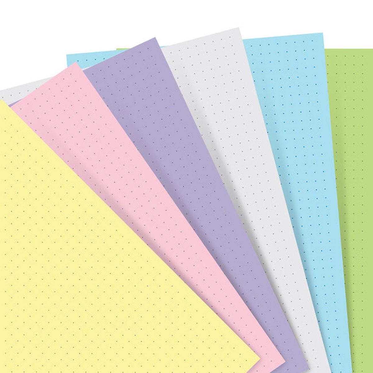 Filofax A5 Refill Paper Assorted Pastel