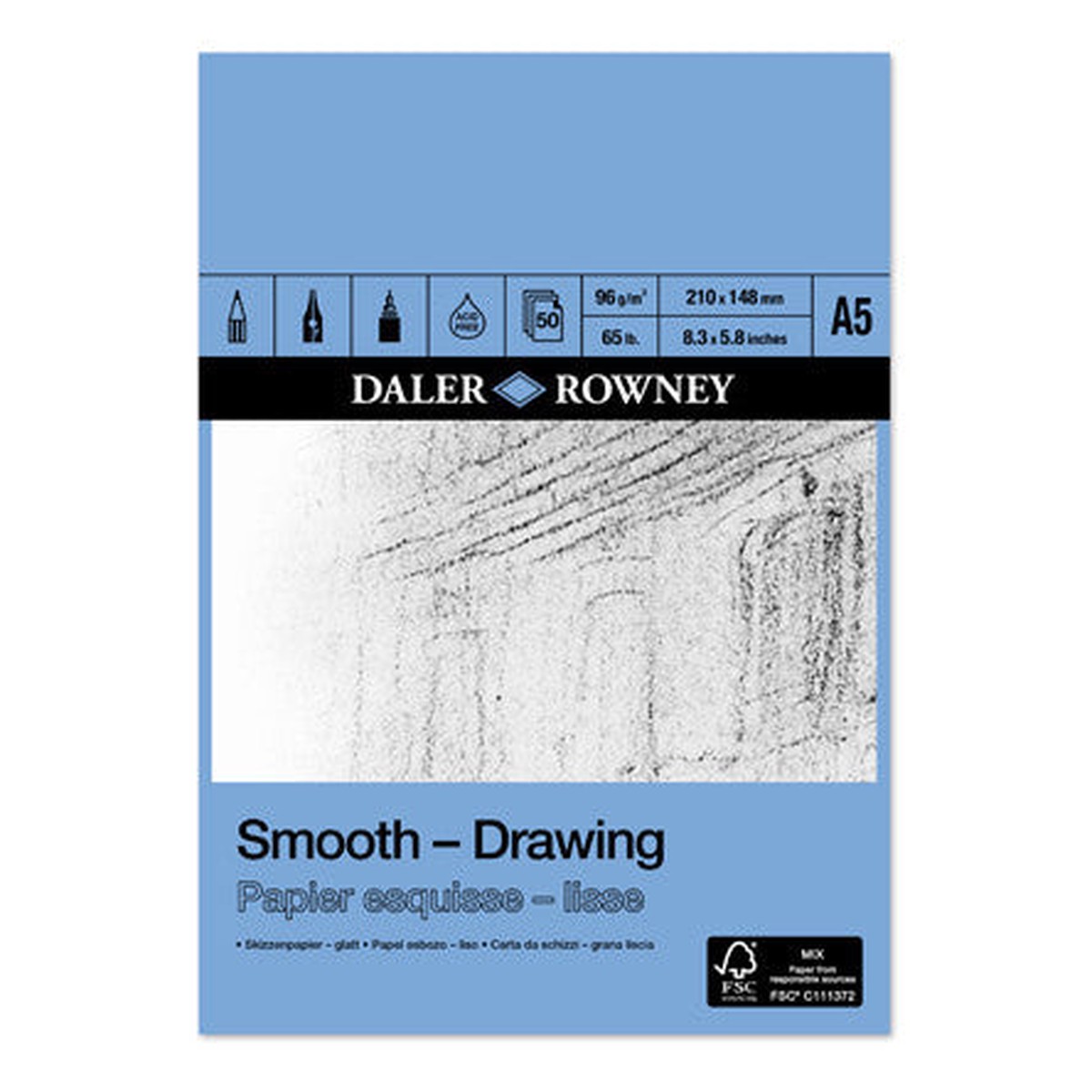 Daler-Rowney Smooth Drawing Pad A5