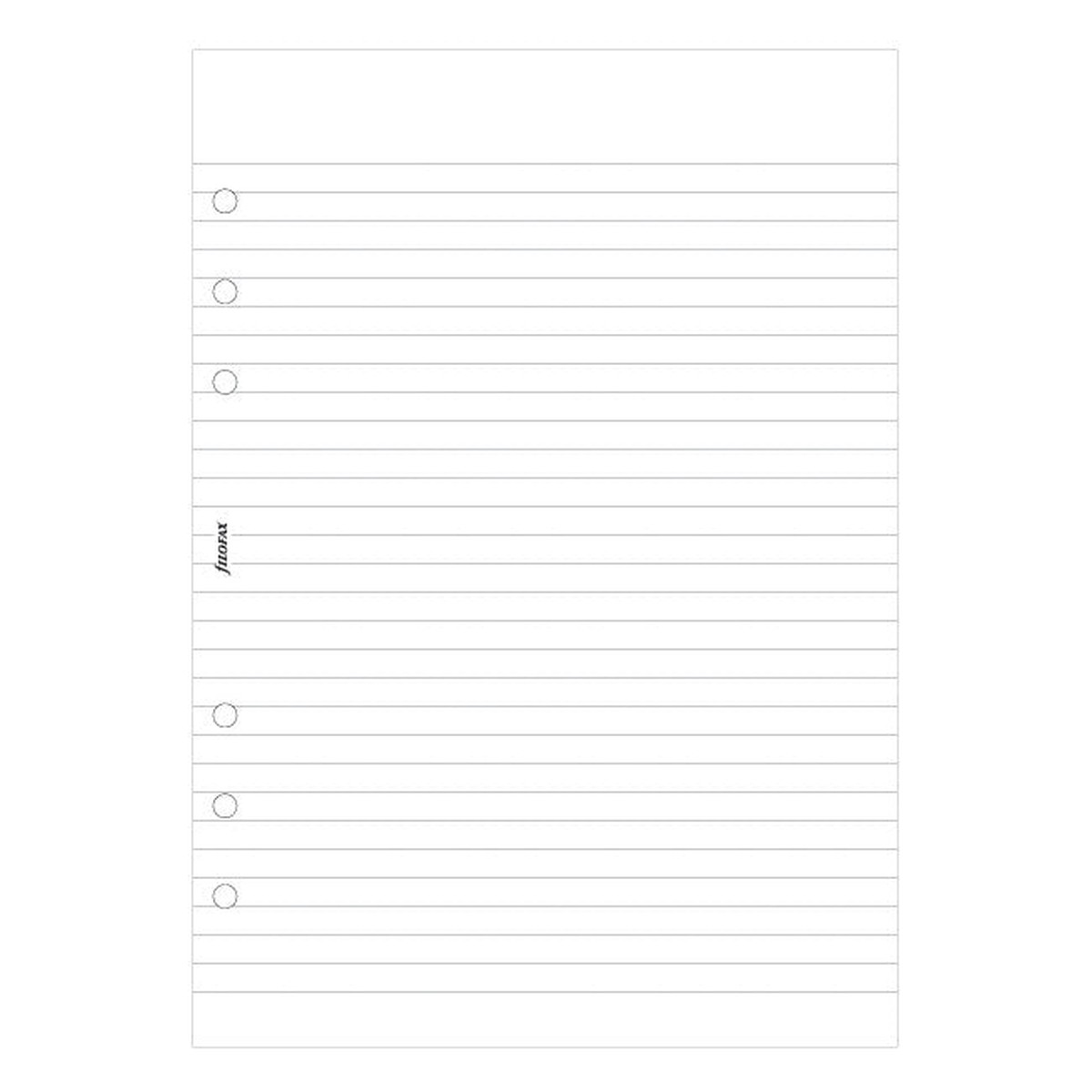Filofax Notepad Ruled White