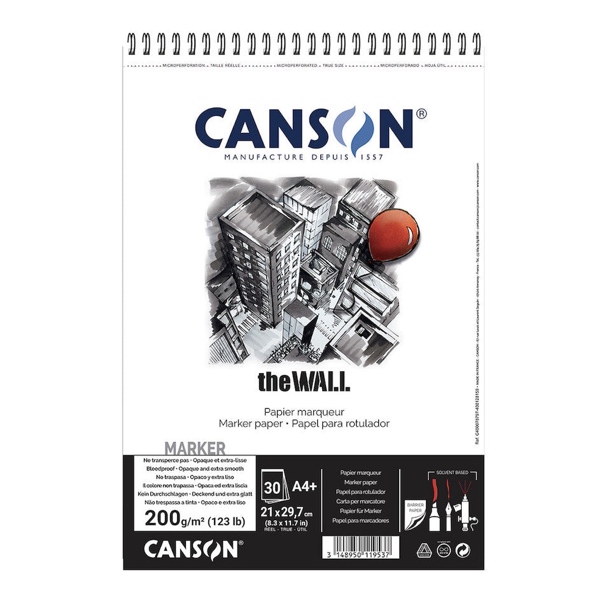 Canson The Wall Spiral Pad A4