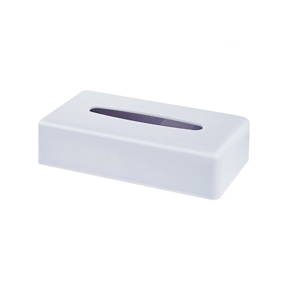 Compass Rectangular Tissue Box Cover White