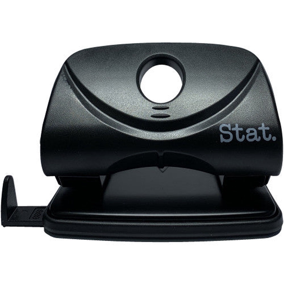 Stat 2-Hole Medium Plastic Punch Black 20 Sheet Capacity