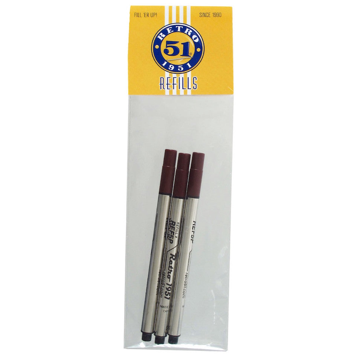 Retro 51 Rollerball Pen Refill 3 pack