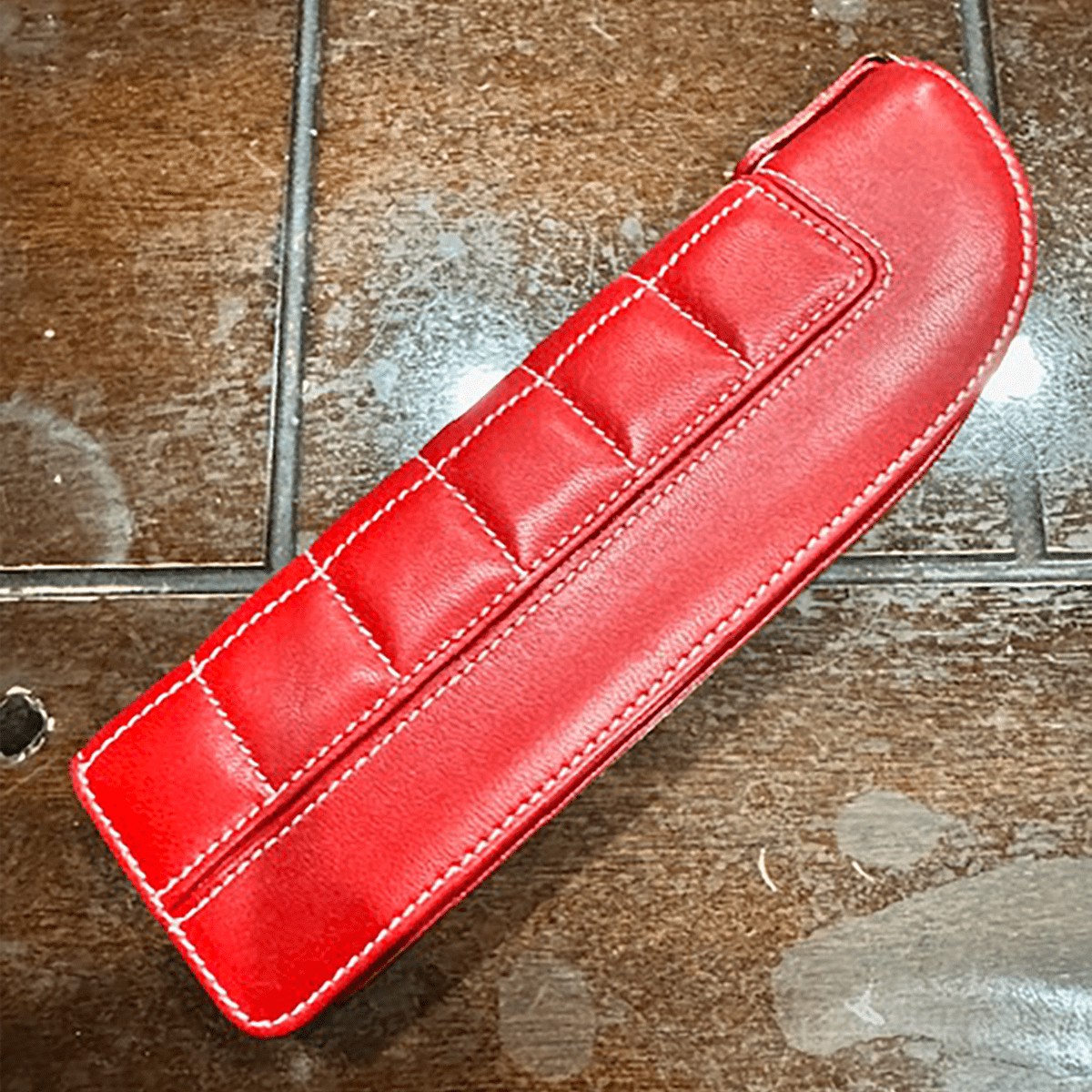 Montegrappa Leather 2 Pen Pouch – Red Lamb – Long (Zip Closure)