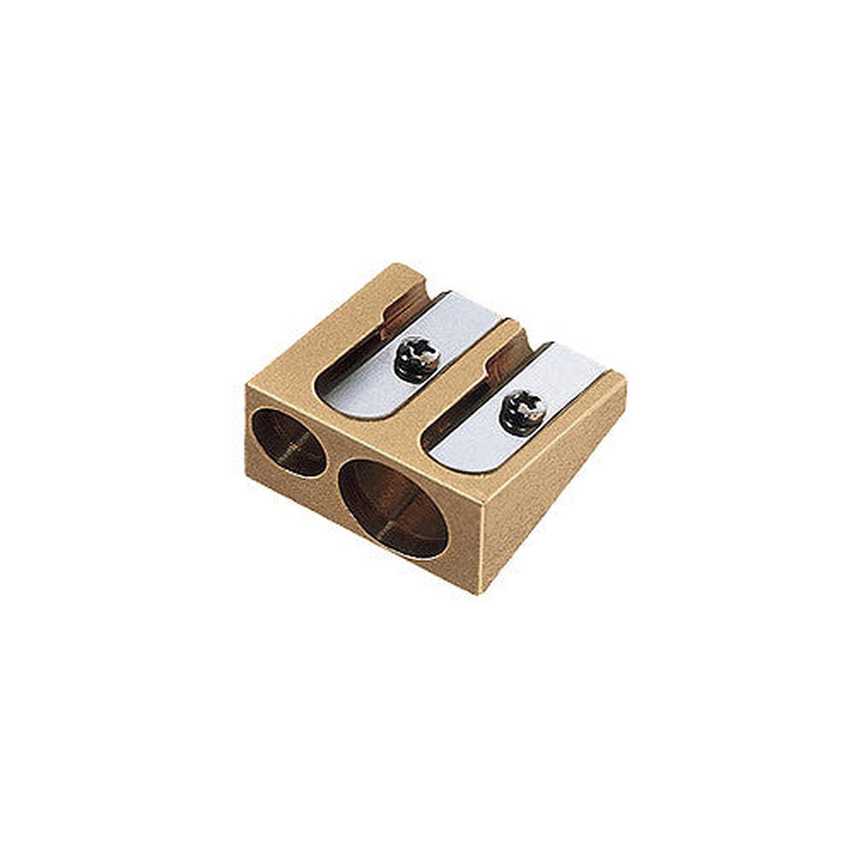 M+R Double Hole Brass Wedge Sharpener