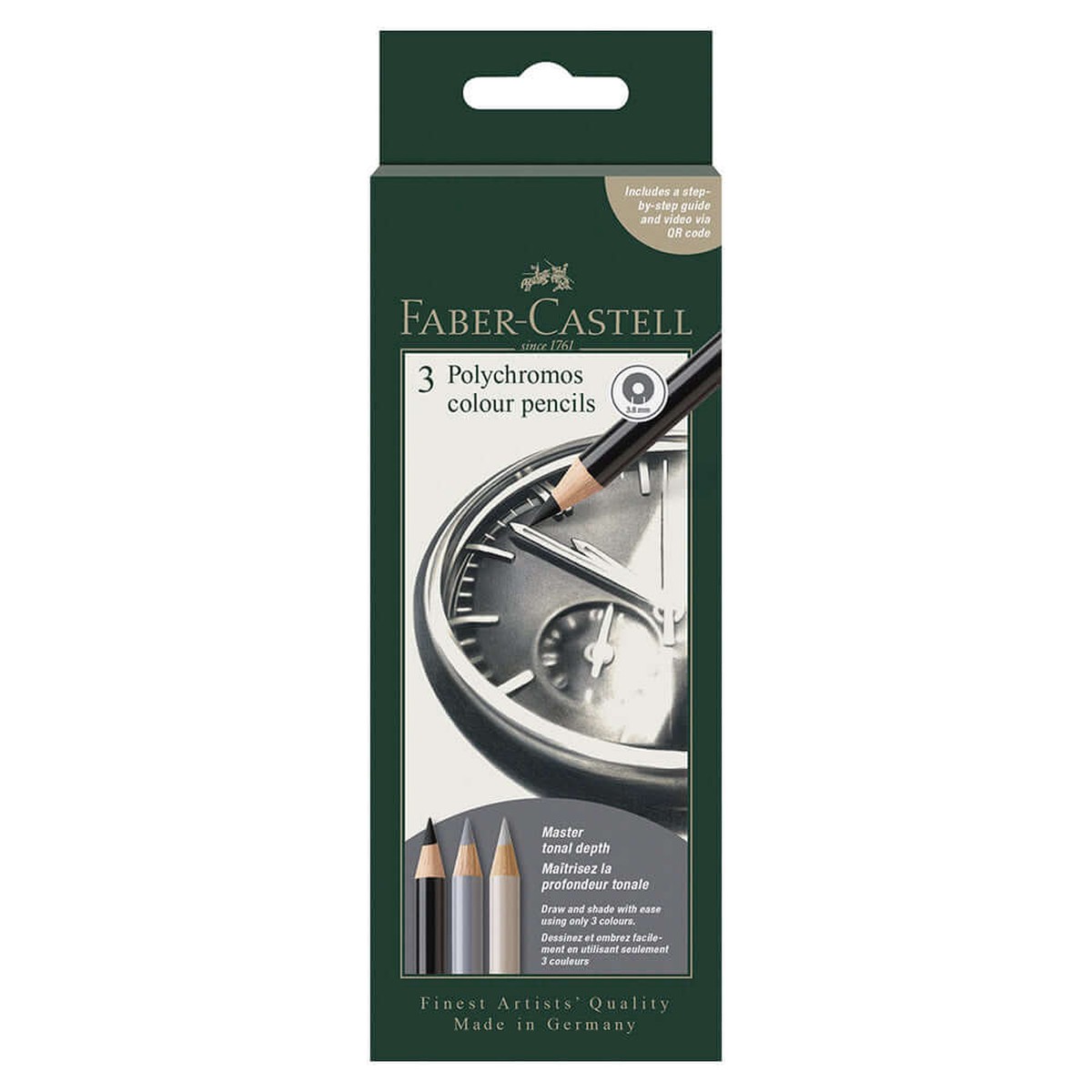 Faber-Castell Polychromos 3 Colour Creative Set Clock