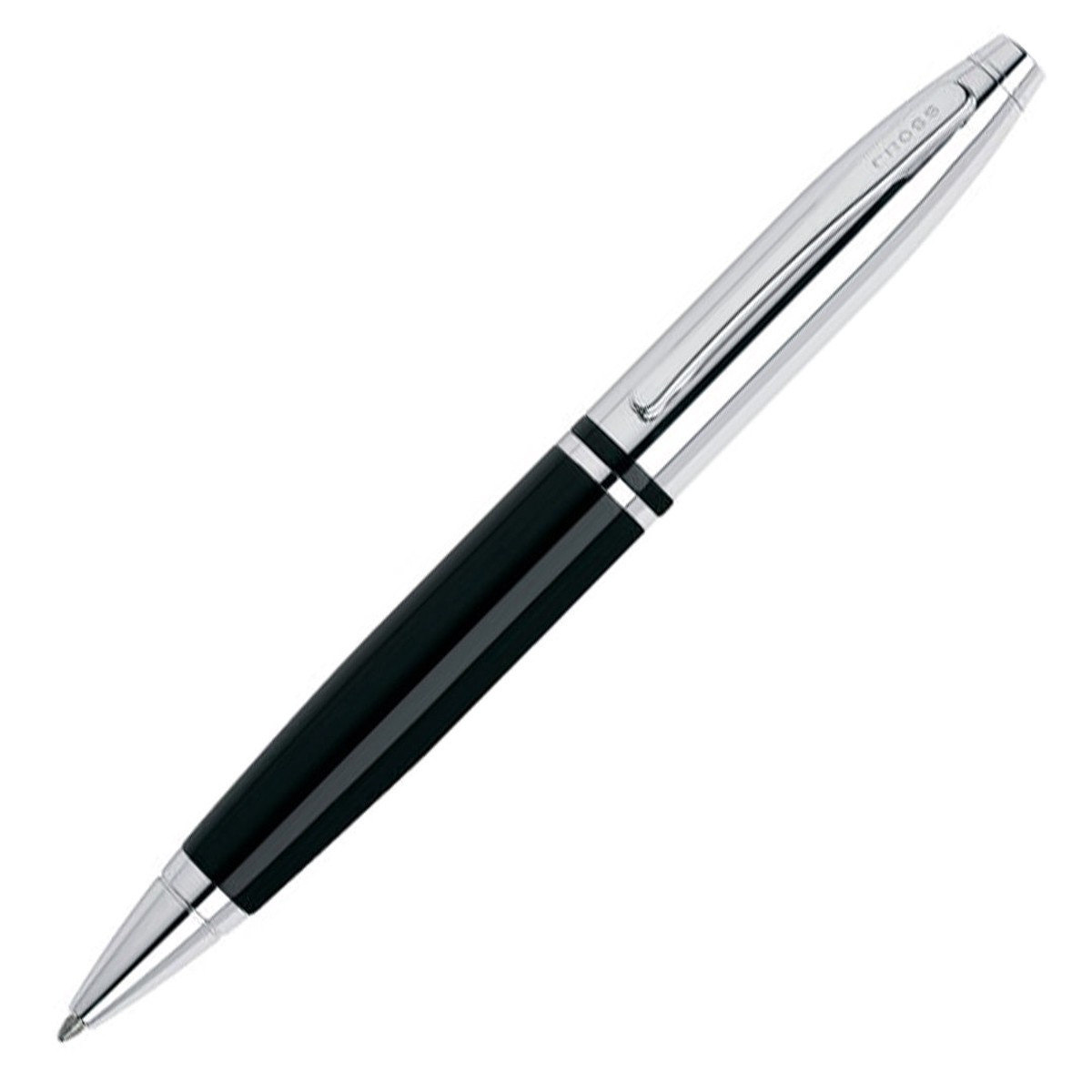 Cross Calais Ballpoint Pen Chrome & Black Lacquer