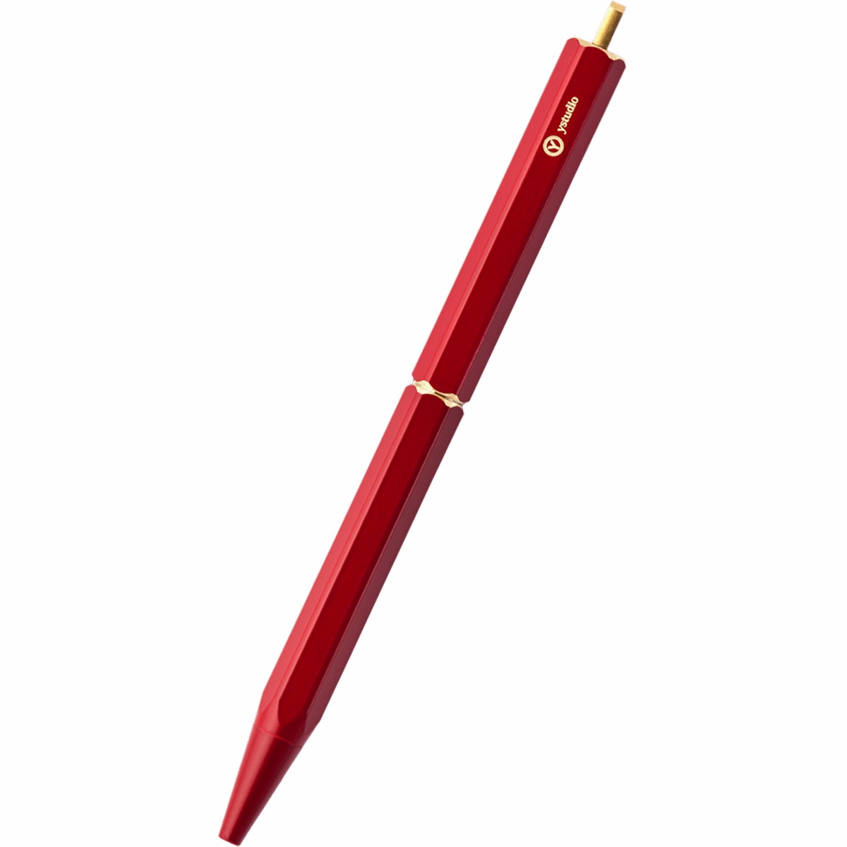 YStudio Brassing Portable Ballpoint Pen – Red