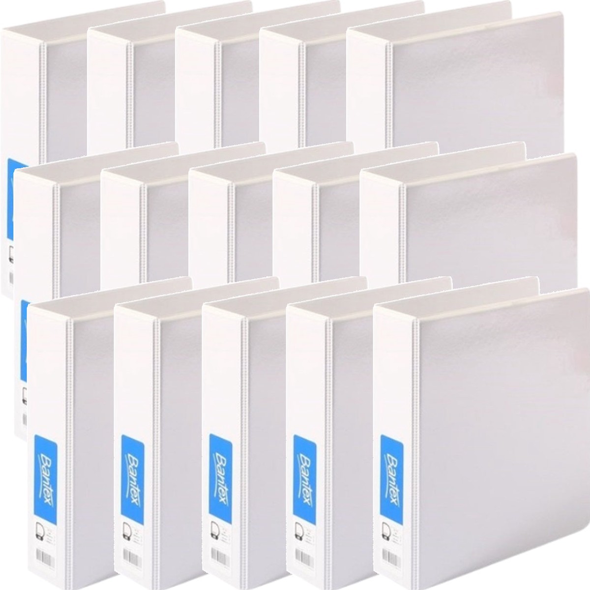Bantex Insert Ring Binder Folder 2D 38mm A5 White Filing Box 15